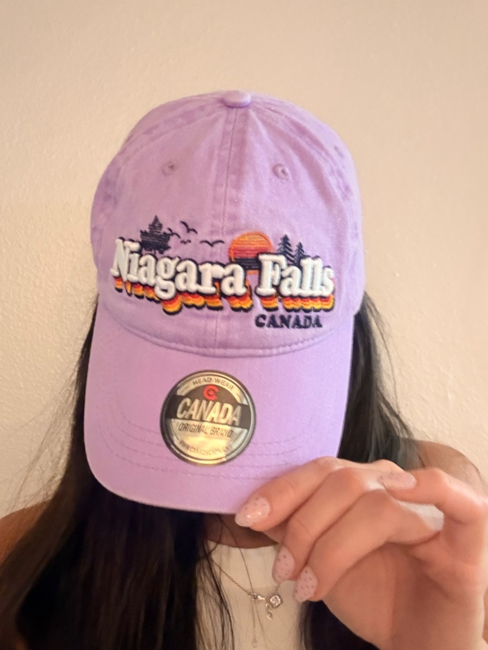 Niagara Falls Canada Lavender Purple Baseball Cap
